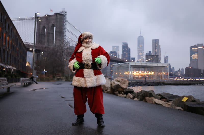 The Wider Image: Christmas wishes from Santas around the world