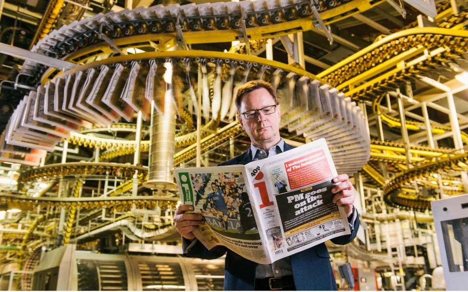 Johnston Press boss Ashley Highfield said worries about fake online news were beginning to help traditional newspapers  - Copyright (c) 2016 Rex Features. No use without permission.