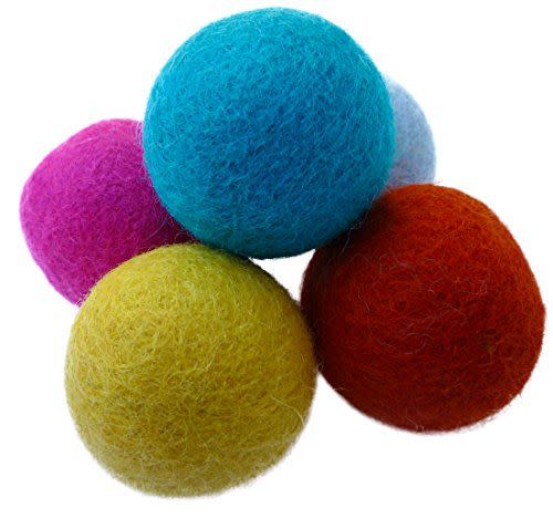 7) Wool Felt Ball Toys for Cats