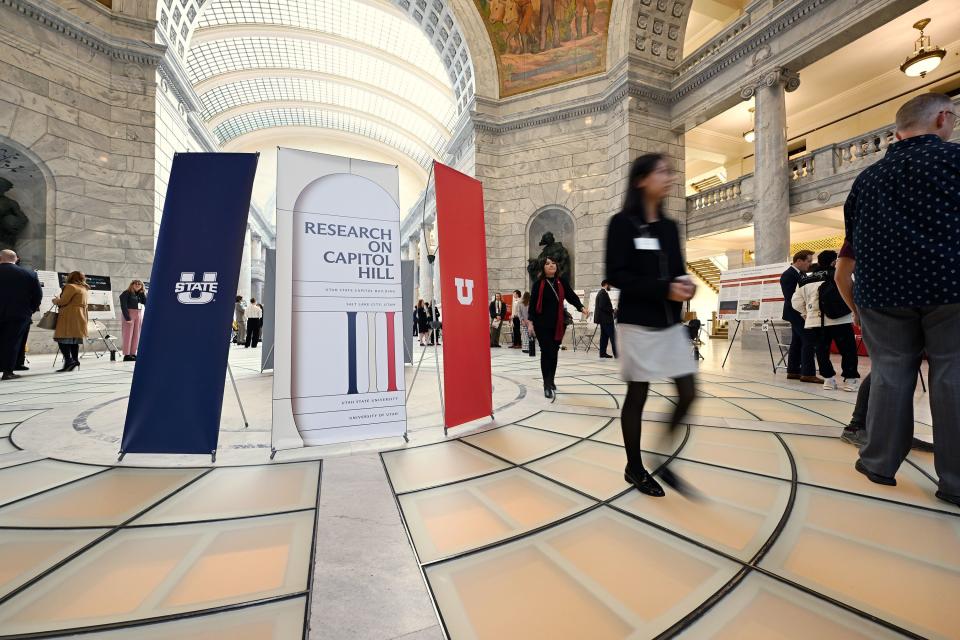 University of Utah and Utah State students present research ideas at the Capitol in Salt Lake City on Thursday, Jan. 18, 2024. | Scott G Winterton, Deseret News