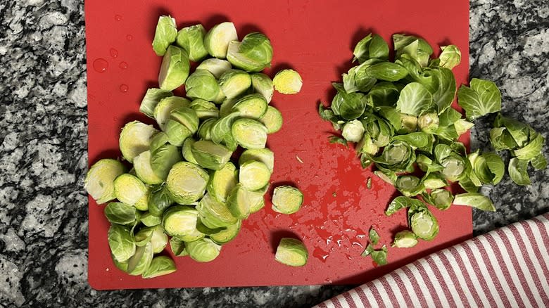 chopped Brussels sprouts