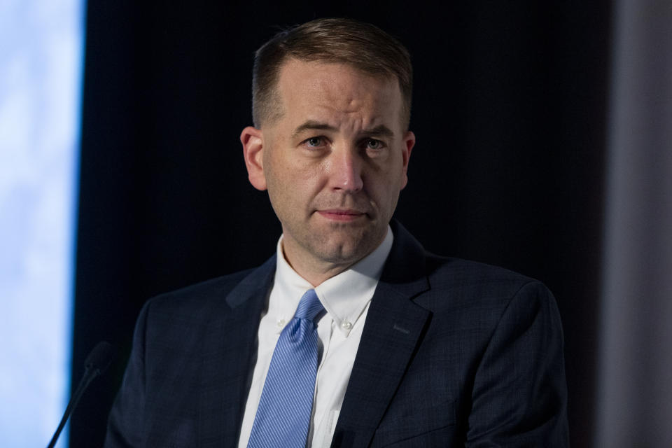 FILE - Oregon Treasurer Tobias Read participates in a Democratic gubernatorial primary debate on March 18, 2022, in Portland, Ore. Oregon's primary elections are Tuesday, May 17, 2022. (Dave Killen/The Oregonian via AP, File)