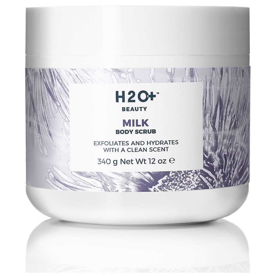 H2O+ Milk Body Scrub, 12 Oz, $17