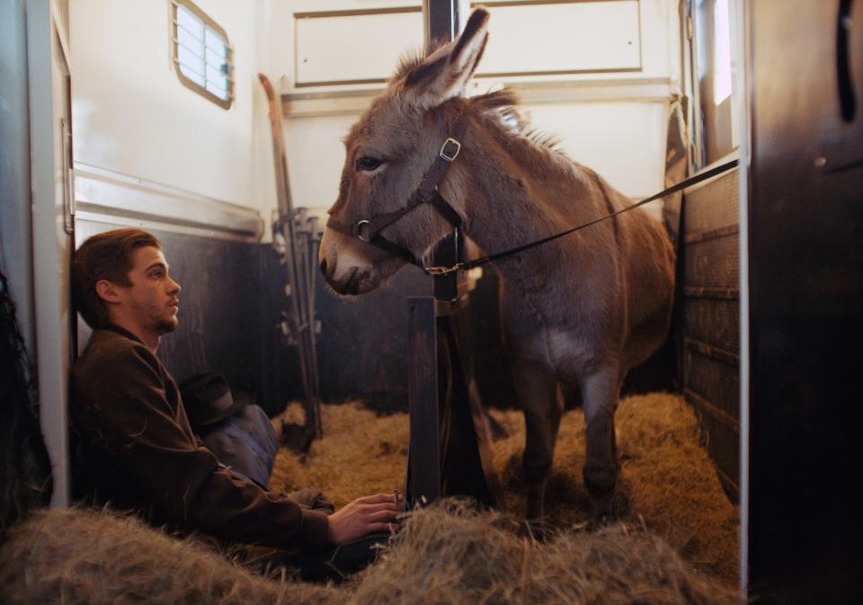 Lorenzo Zurzolo and a donkey