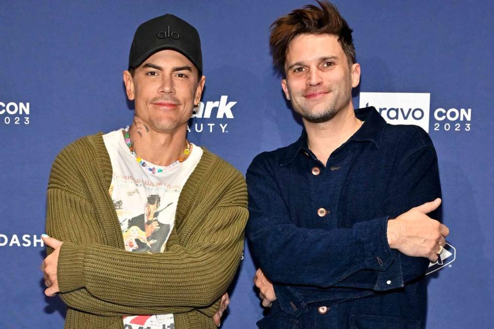 <p>David Becker/Bravo via Getty</p> Tom Sandoval (left) and Tom Schwartz