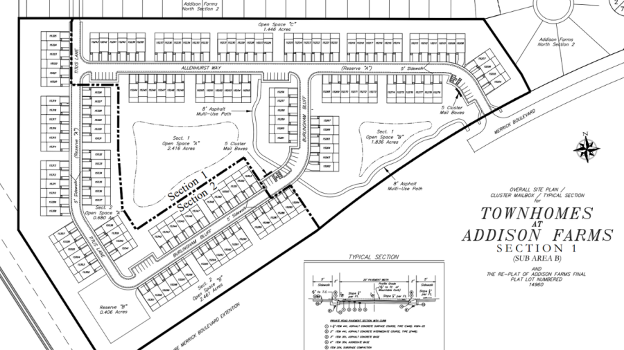 A rendering of the 76 townhomes layout within the 273-acre development. (Courtesy Photo/Delaware Planning Commission)