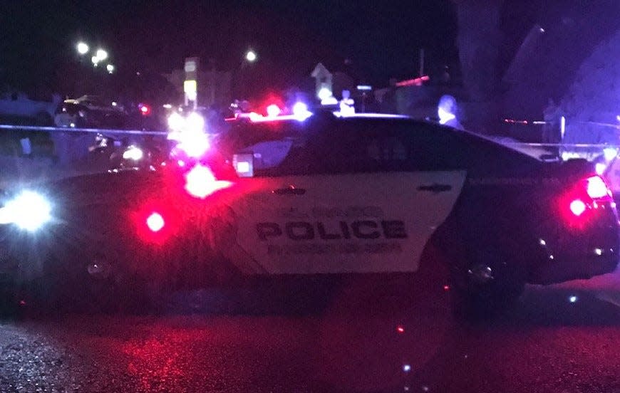 An El Paso police car at a crime scene. File art.