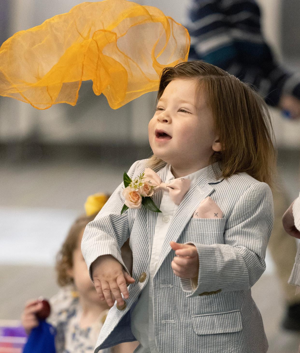 Cyrus Shaheen, 2, dances at the Tiny Tots Prom held at the Stark Library-Jackson Community Branch.