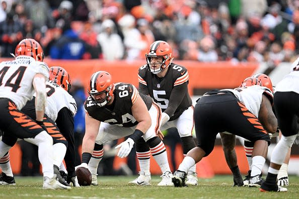 JC Tretter Cleveland Browns Nike Game-Used #64 White Jersey vs. Cincinnati  Bengals on November 7 2021