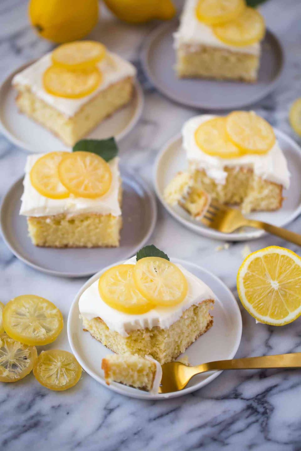 Lemon Sheet Cake with Lemon Cream Cheese Frosting