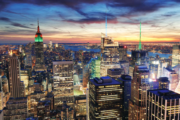 new york city skyline with...