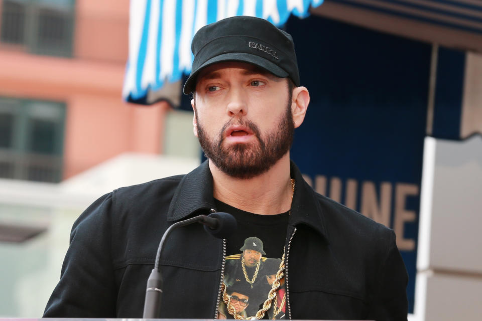 Eminem tritt gegen Spider-Man an (Bild: Leon Bennett/Getty Images)