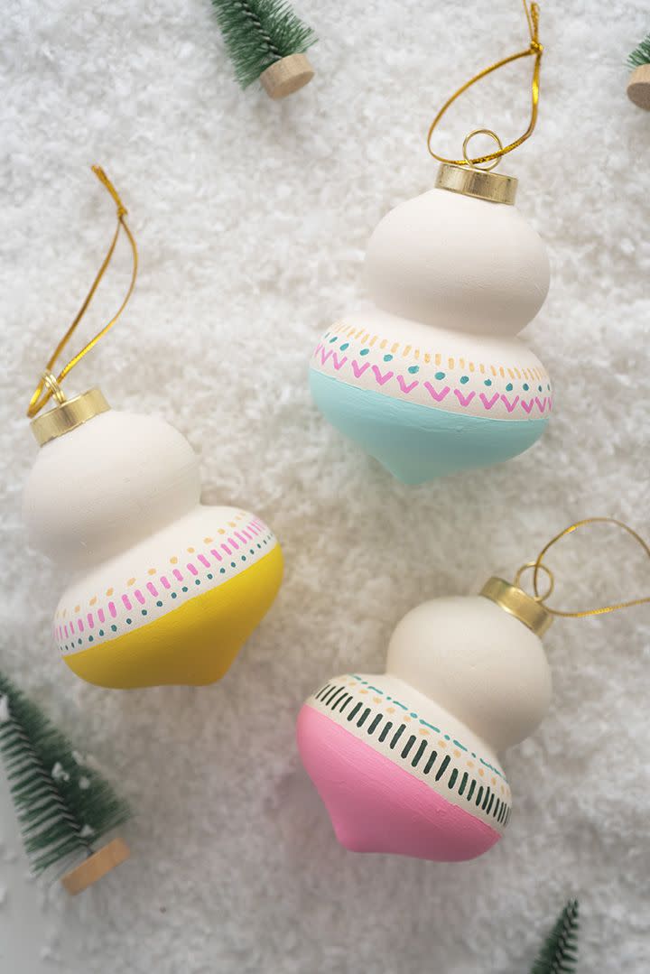 Painted Pastel Ornaments