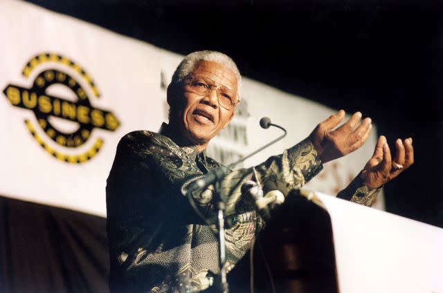 <p>Media24/Gallo Images/Getty</p> Nelson Mandela in 1995