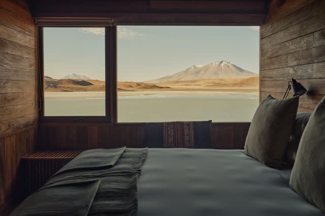 <p>Nick Ballón</p> The view from a guest room at Explora's Ramaditas Mountain Lodge, in Bolivia