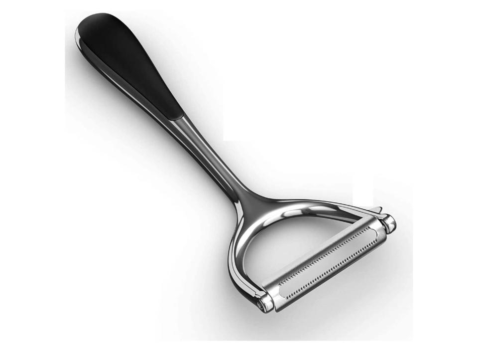 Prep veggies for grilling with this strong stainless steel peeler. (Source: Amazon)