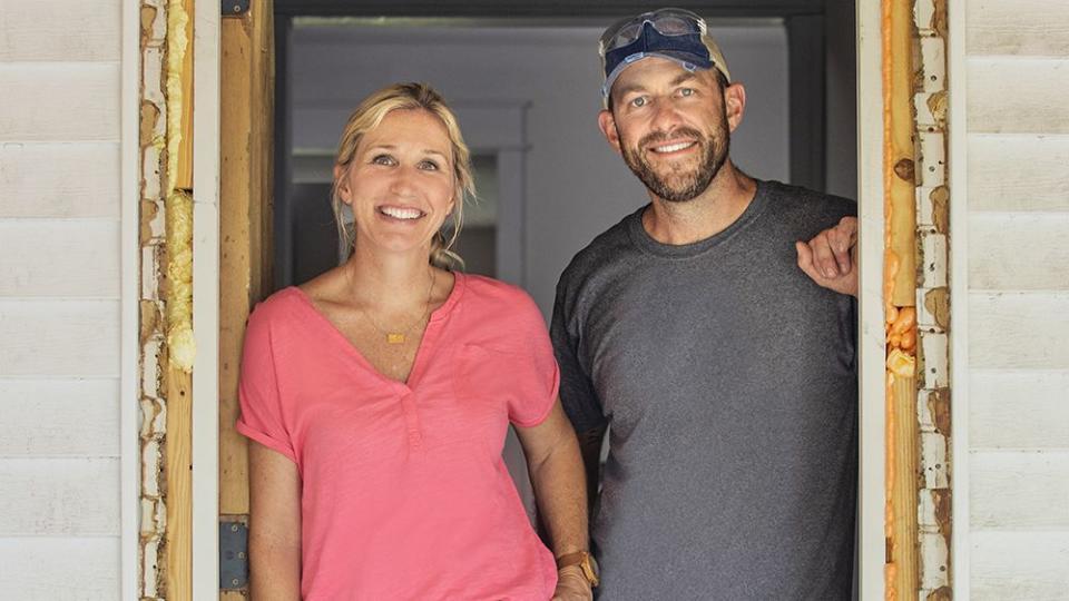 As seen on Fixer to Fabulous, Dave and Jenny Marrs work together on the Brewer Residence in Rogers, AR.which will be fully transformed during renovation. (Working)