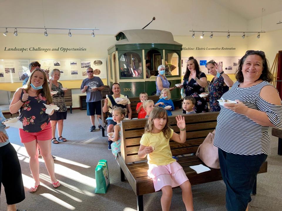 After the trolley ride, build your own ice cream sundae and enjoy it inside the museum’s climate controlled exhibit room or outside in one of several picnic areas across campus.