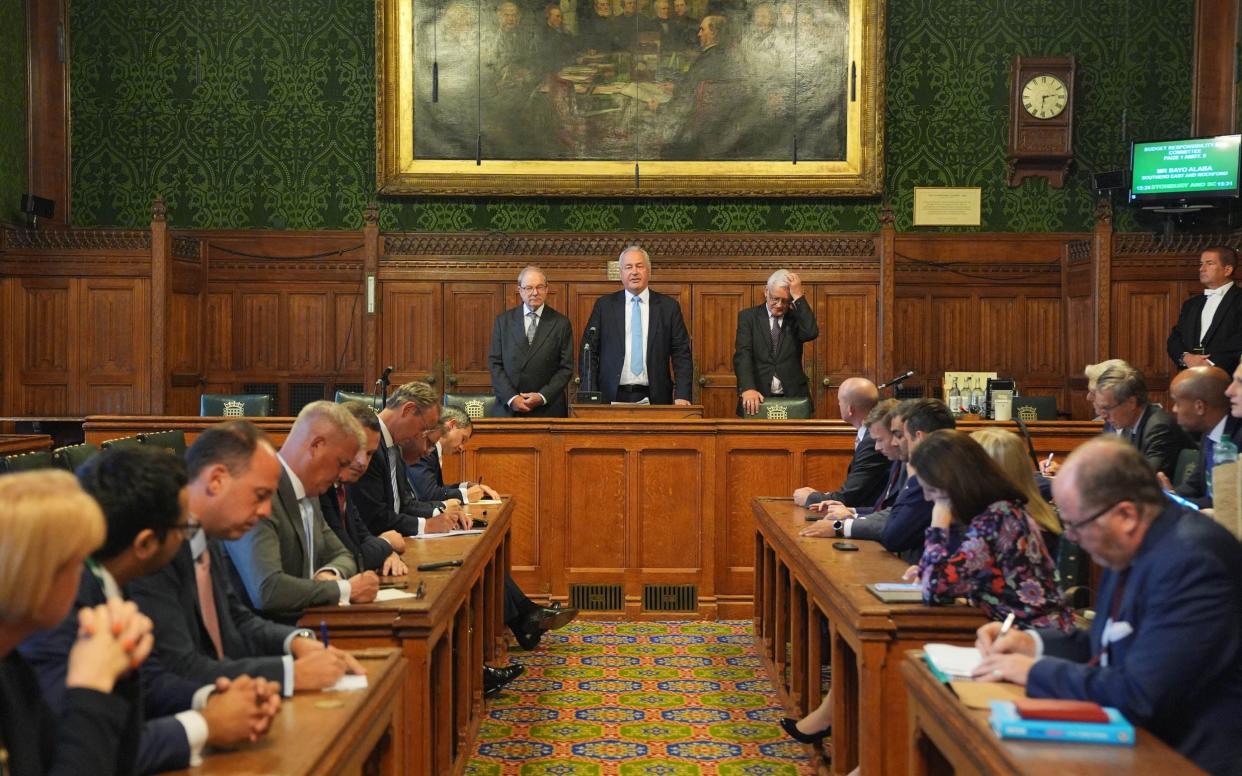 The 1922 committee meets in a stately Westminster room