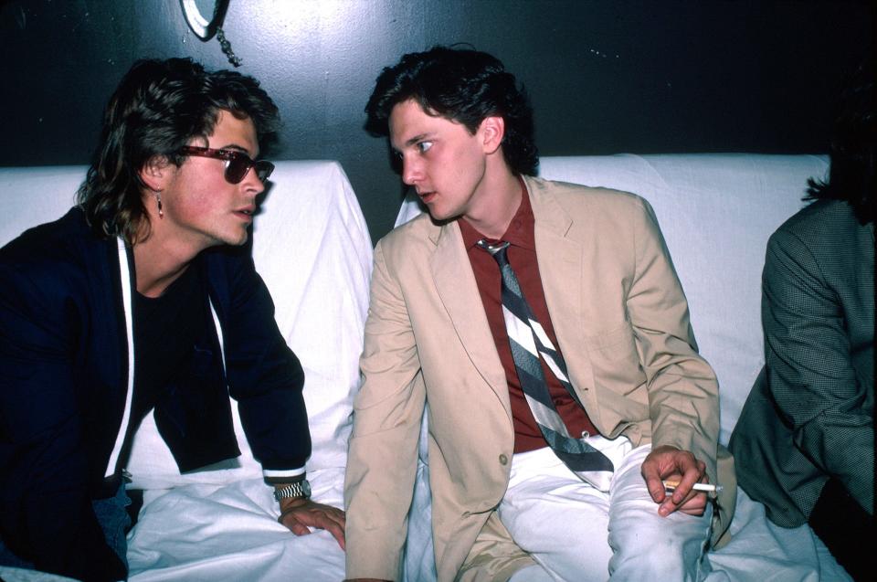 Rob Lowe and Andrew McCarthy in 1985 as featured in McCarthy's documentary "Brats," which examines the "Brat Pack" label for the young actors of that generation.