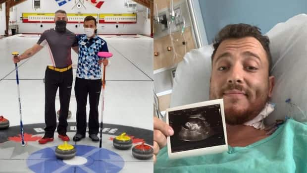 Charles Gagnon, shown at left, donated a kidney to fellow curler Adam Freilich, shown at right. (Photo submitted - image credit)