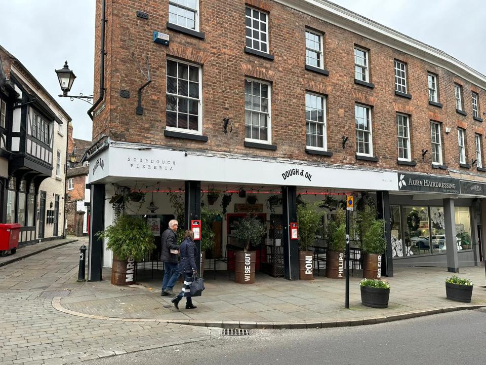 Dough & Oil in Shrewsbury town centre, where Harvey Owen worked, was closed yesterday and remains shut today (The Independent)