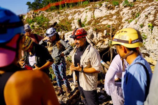 PHOTO: Biologist Roberto Rojo, 46, prepares to show activists and locals the Yorogana cave, which he says has been affected by the construction of the new Mayan Train route, in Playa del Carmen, Quintana Roo, Mexico, November 5, 2022. (Jose Luis Gonzalez/Reuters)
