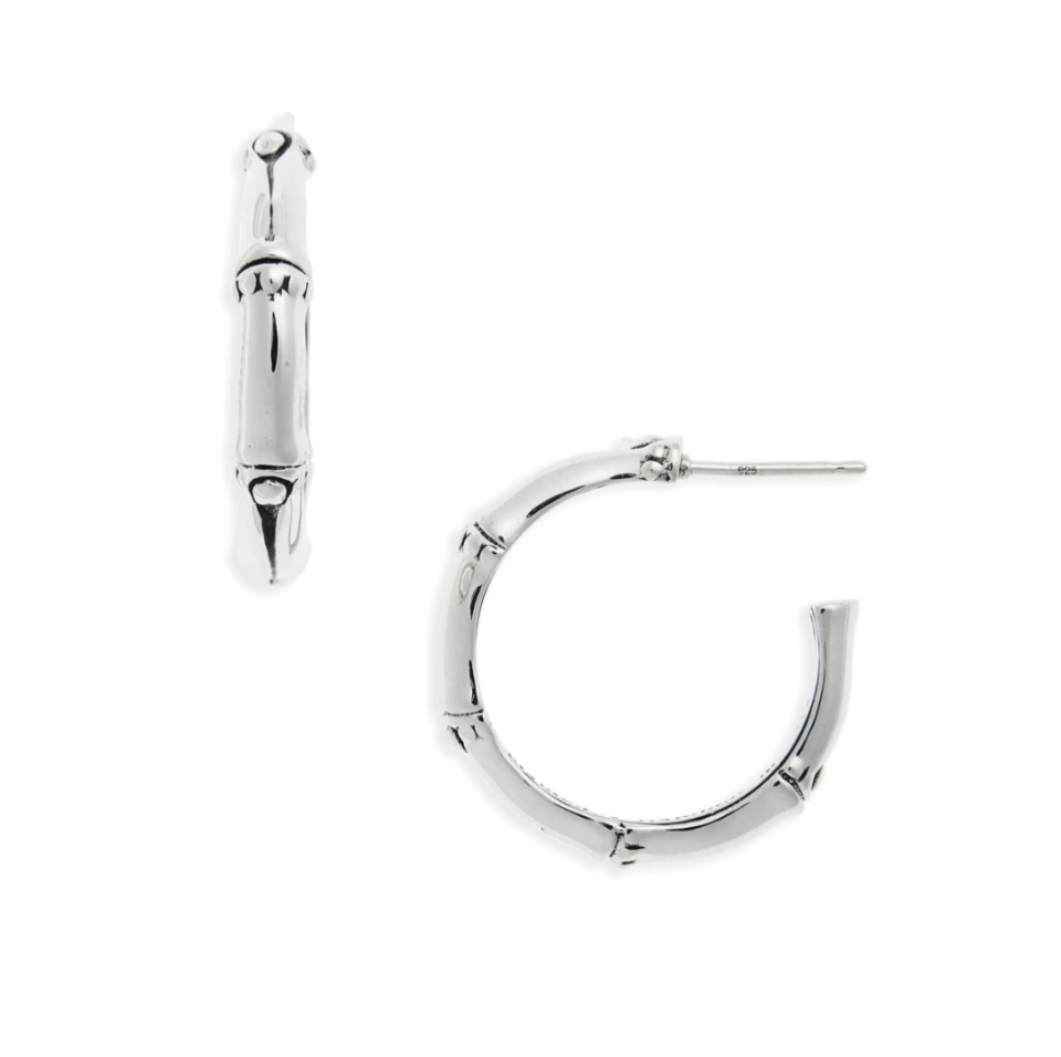 John Hardy 'Bamboo' Silver Hoop Earrings