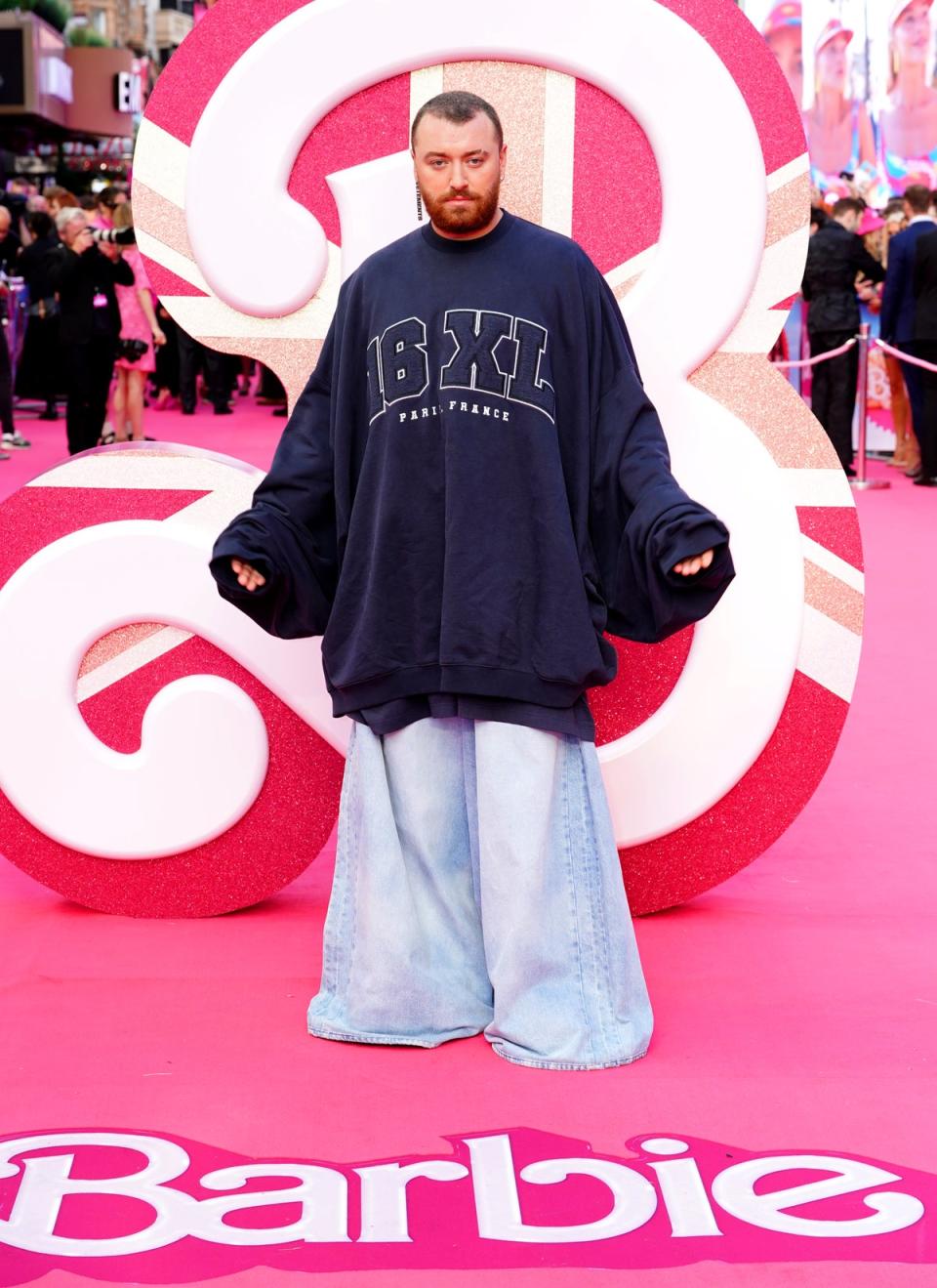 Sam Smith arrives for the European premiere of Barbie at Cineworld Leicester Square (Ian West/PA Wire)