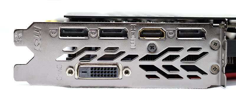 MSI GeForce GTX 1060 Gaming X 6G display connectors