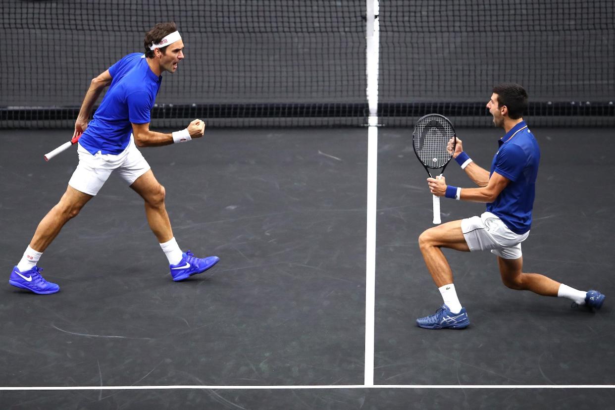 Roger Federer and Novak Djokovic