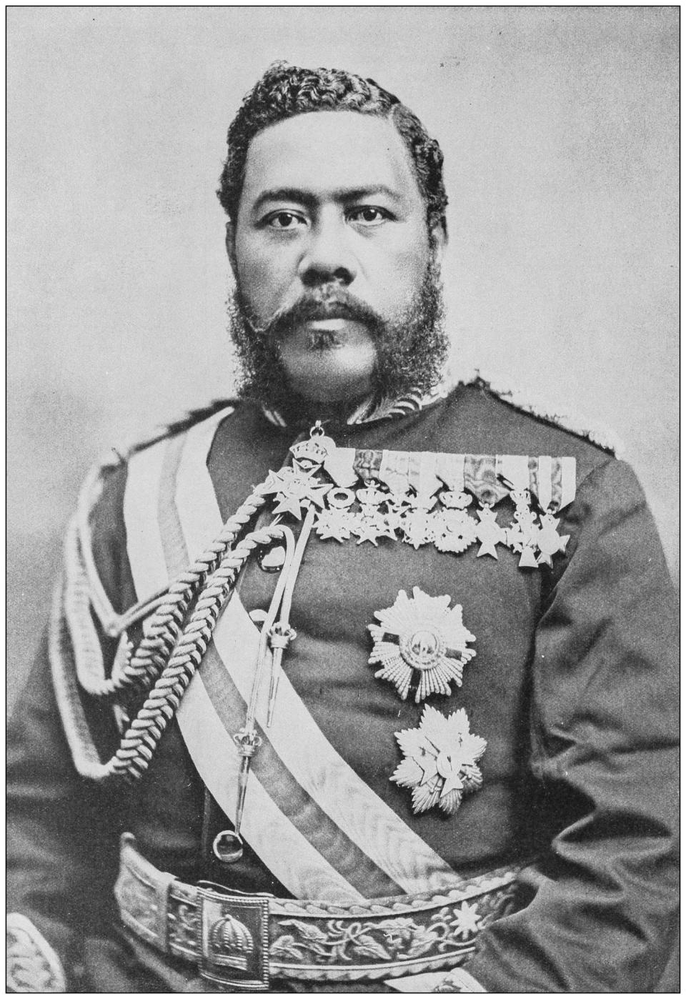 Antique historical photographs from the US Navy and Army: King Kalakaua I (ilbusca / Getty Images)