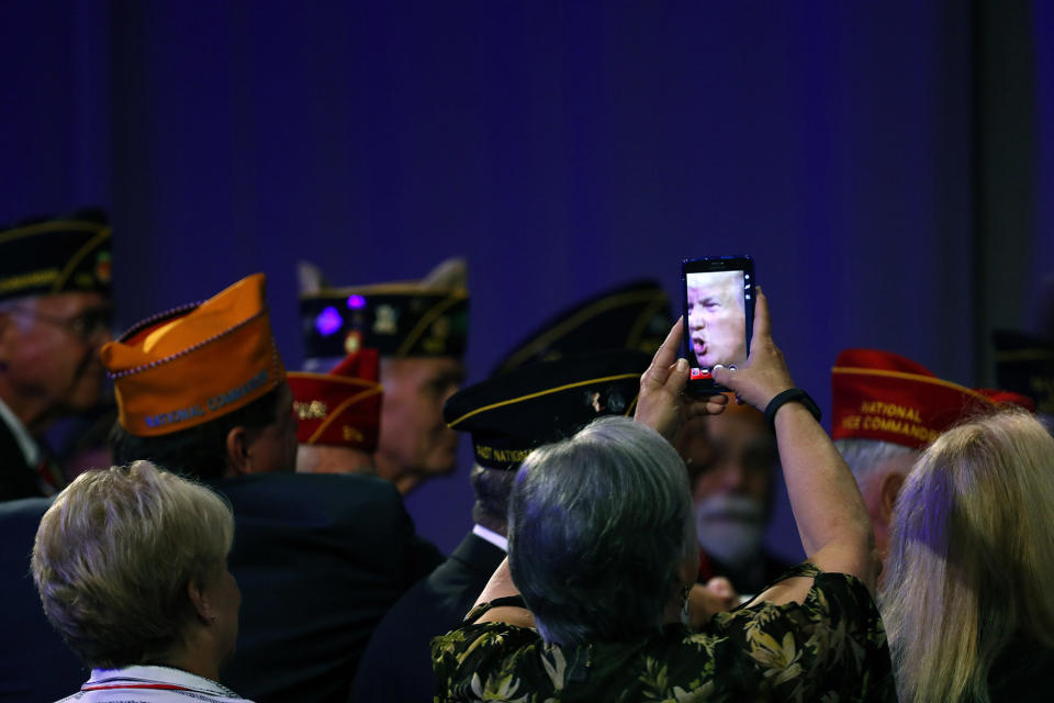 Donald Trump addresses the American Legion Convention