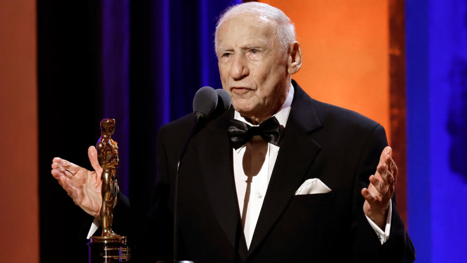 Mel Brooks accepts an honorary Oscar