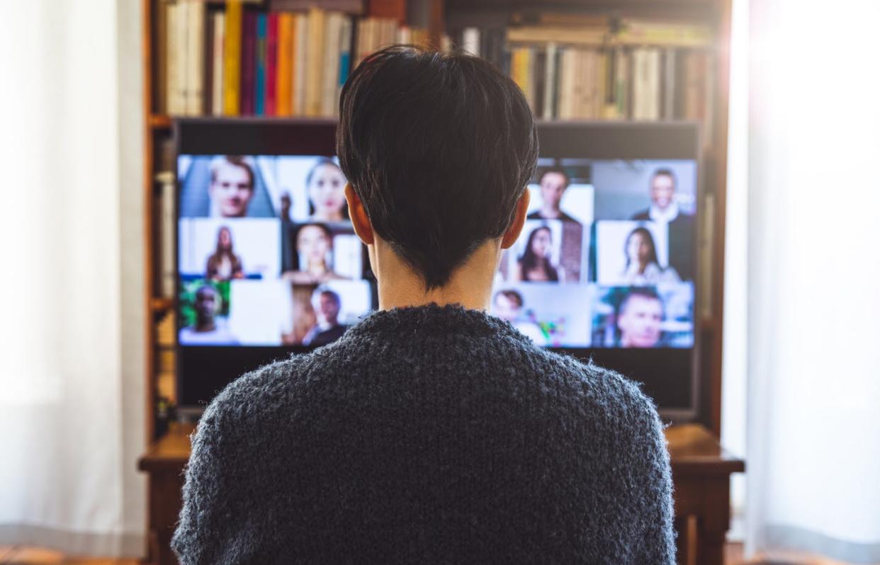 <span class="caption">Amid the global work-from-home phenomenon, what a presenter says carries more weight than ever.</span> <span class="attribution"><a class="link " href="https://www.gettyimages.com/detail/photo/woman-in-front-of-a-device-screen-in-video-royalty-free-image/1218569498?adppopup=true" rel="nofollow noopener" target="_blank" data-ylk="slk:Getty Images;elm:context_link;itc:0;sec:content-canvas">Getty Images</a></span>