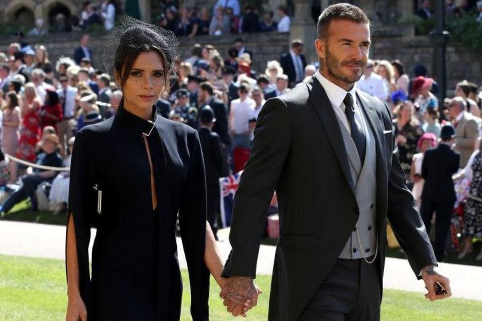 Harry y Meghan también habían tenido una actitud desconsiderada en 2018 con los Beckham cuando no los invitaron a la recepción nocturna de su boda (Getty Images)