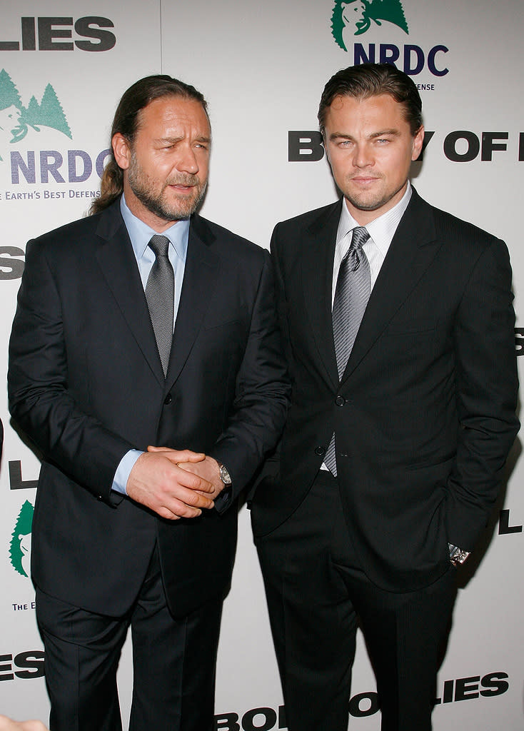 Body of Lies 2008 NY Premiere Russell Crowe Leonardo DiCaprio