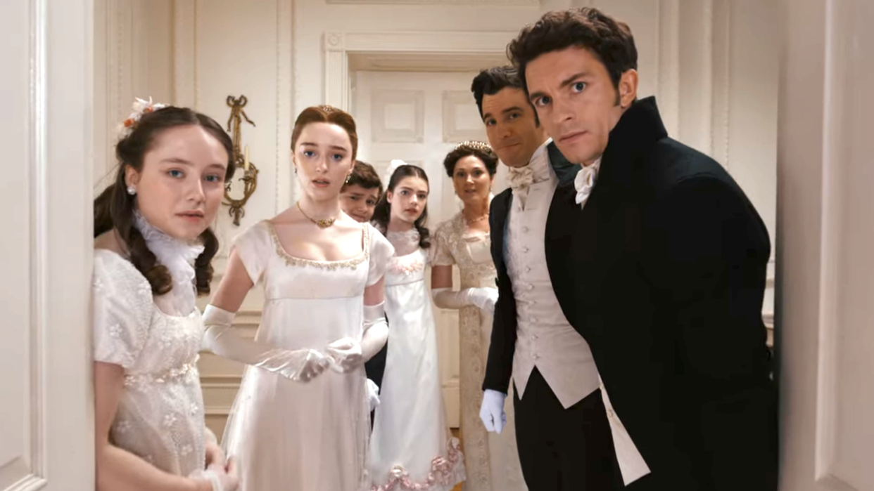  the bridgerton family waits for eloise in season 2 