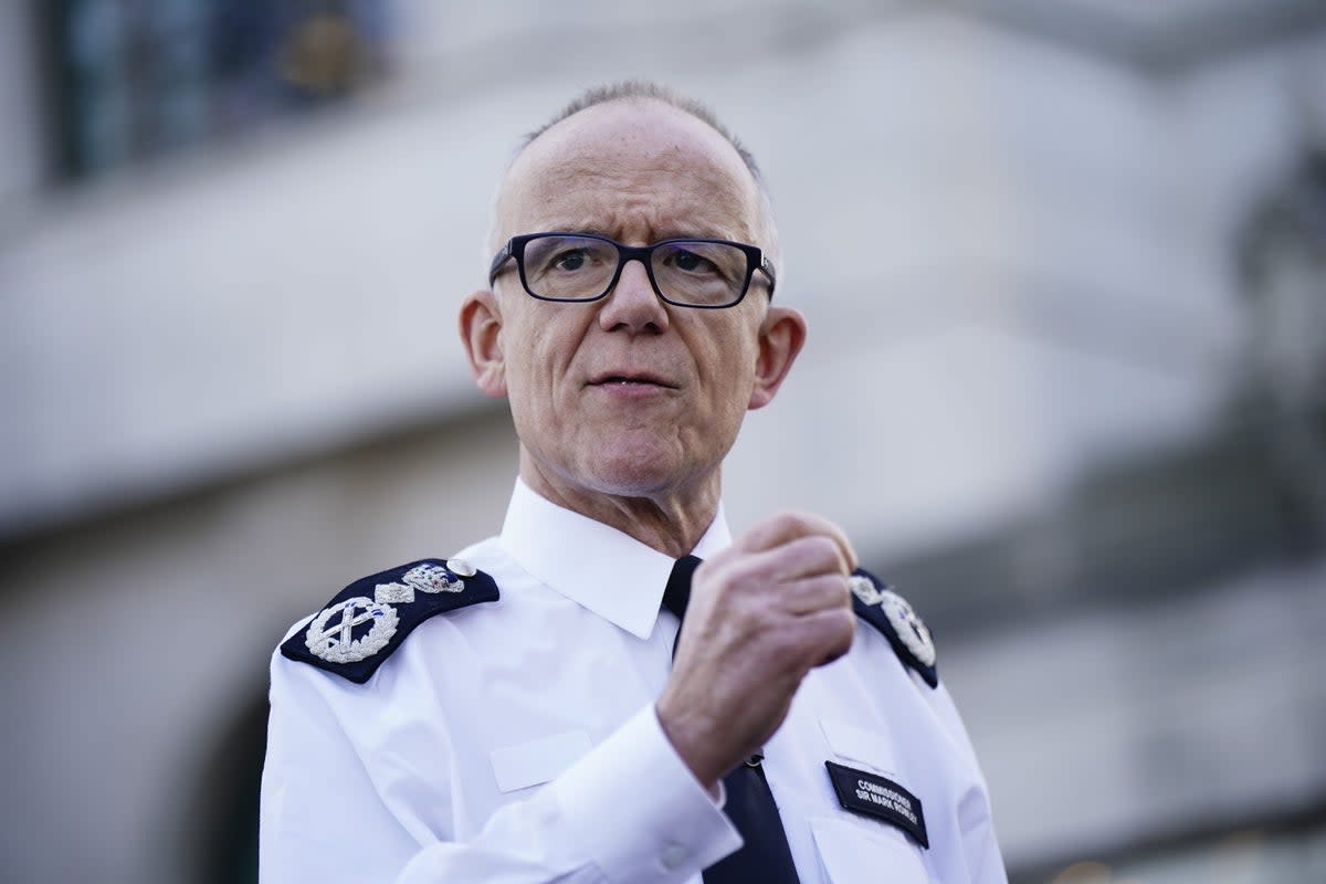 Metropolitan Police Commissioner Sir Mark Rowley (PA Wire)