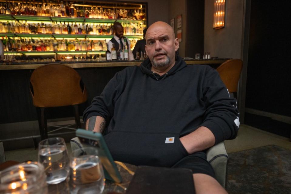 Sen. John Fetterman sat for a lengthy interview with the New York Post at Eleven Madison Park. J.C. Rice