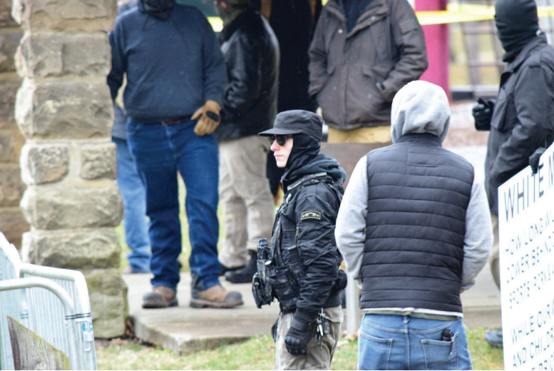 Ohio man Aimenn Penny, shown in military tactical gear, admitted targeting a church over drag shows it planned to host. / Credit: Government exhibit