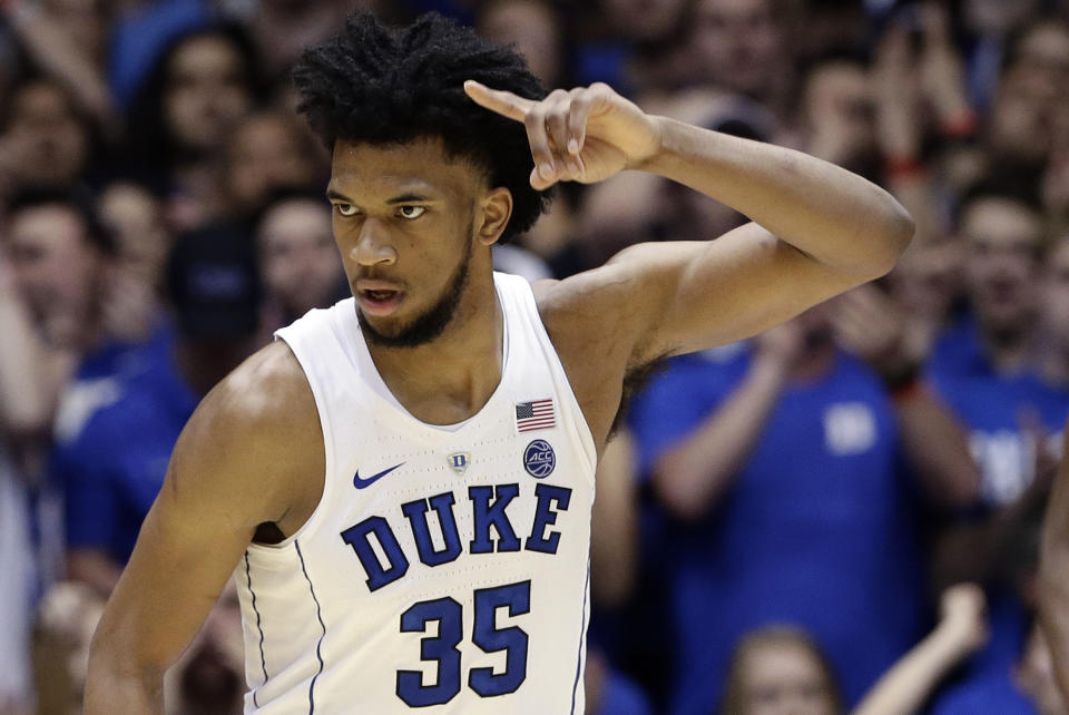 Marvin Bagley will hope to lead Duke to an ACC tournament title in Brooklyn. (AP Photo/Gerry Broome)