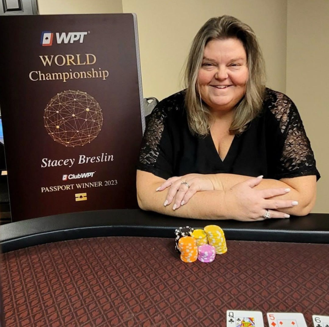 Stacey Breslin, a Lafayette, Ind., native, is competing in her second year at the World Poker Tour Championship for a record-breaking $40 million prize pool starting Tuesday, Dec. 12, 2023 in Las Vegas, Nevada.