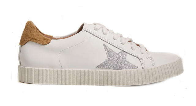 Marks and spencer sales white leather trainers