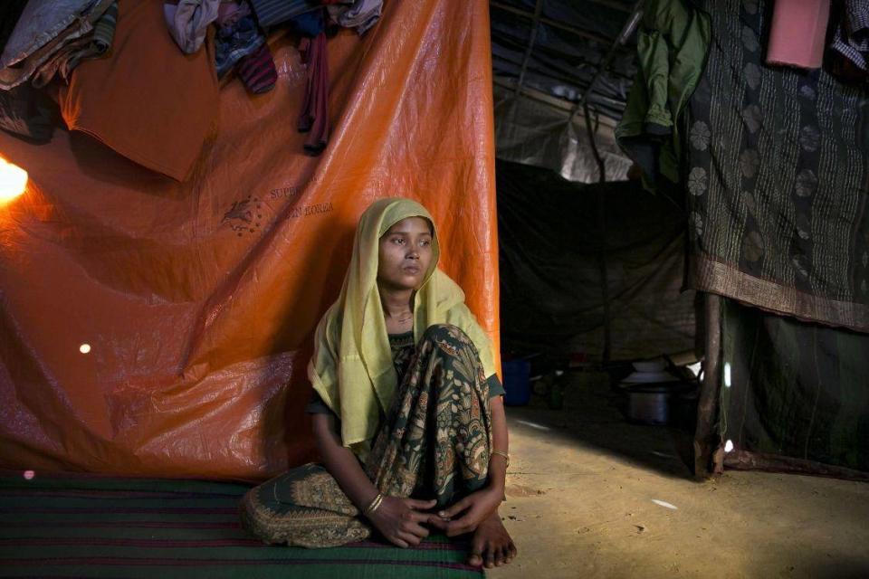 Roshida lost 17 members of her family when he village was attacked (Getty Images/Allison Joyce)