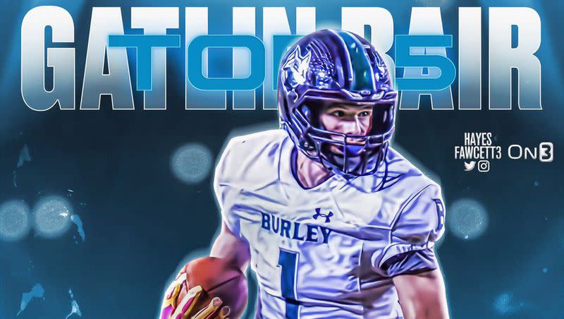 Wide receiver Gatlin Bair of Burley, Idaho, is a member of The Church of Jesus Christ of Latter-day Saints and one of the top college football recruits in the Class of 2024. On Sunday he announced that he is considering Nebraska, Michigan, TCU, Boise State and Oregon.