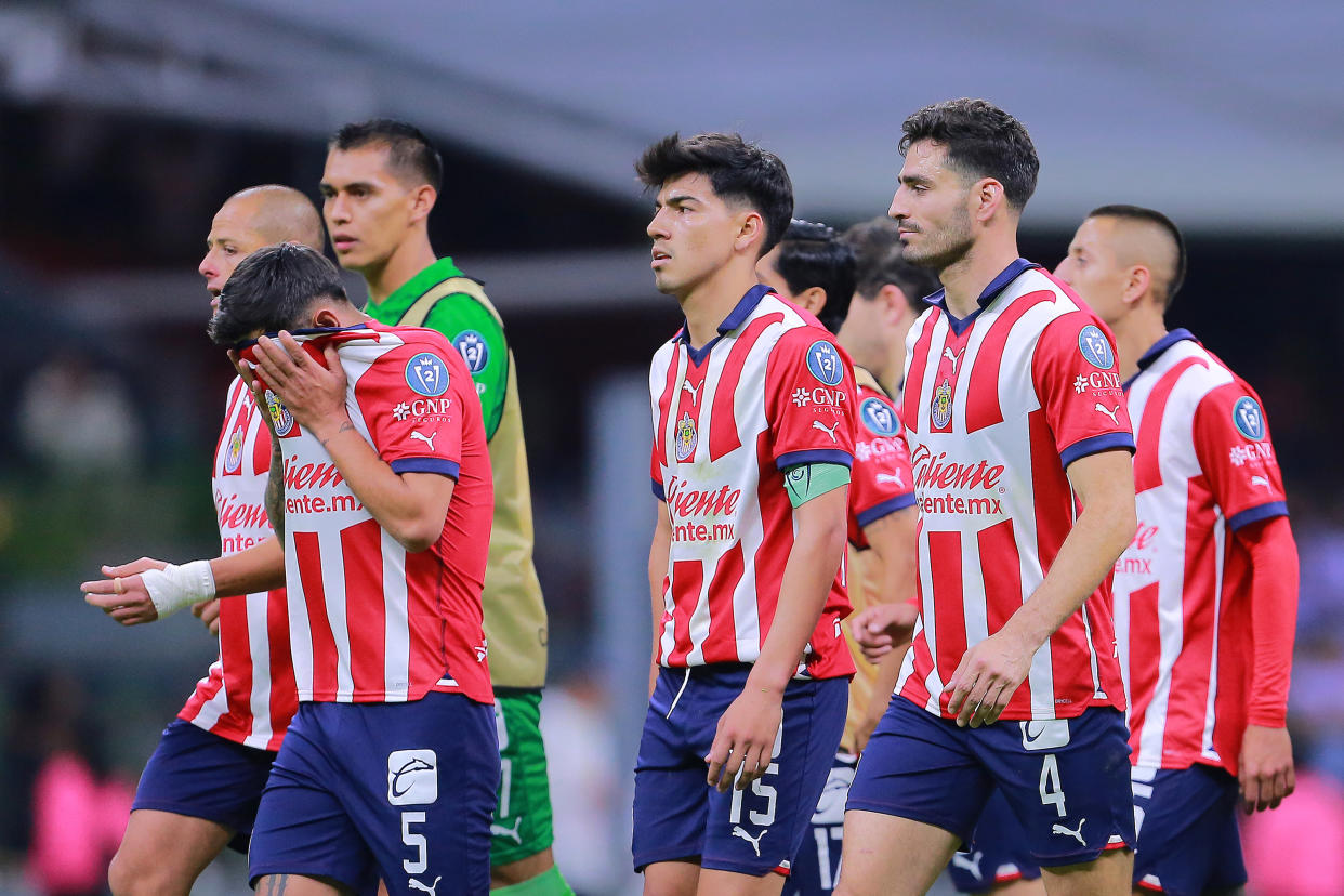 Chivas ganó 3-2 al América, pero perdió el global y quedó fuera de la Concachampions. (Mauricio Salas/Jam Media/Getty Images)