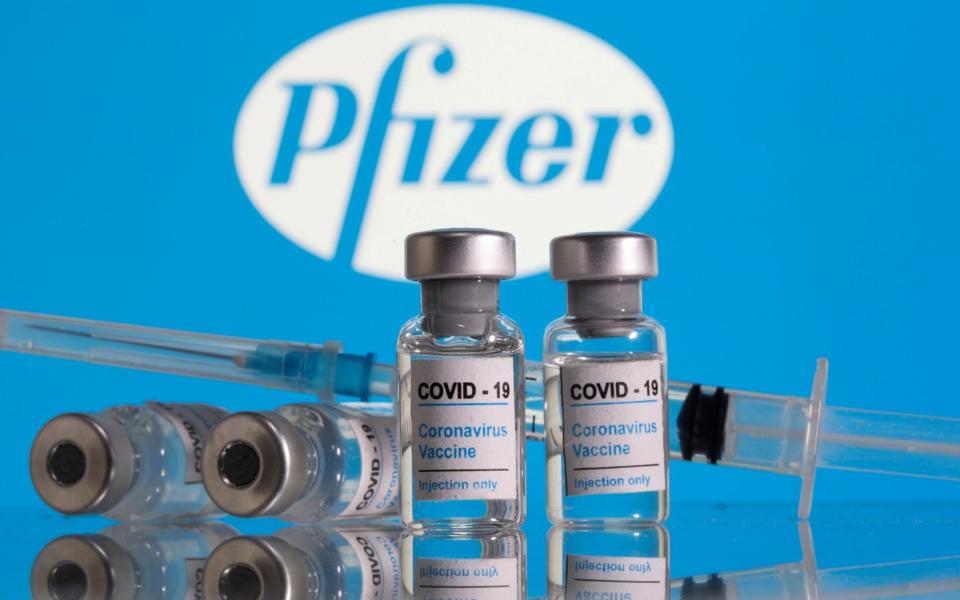 Vials of the Pfizer coronavirus vaccine - Reuters