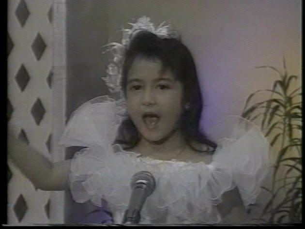 Actress Camille Prats during the 1990 Little Miss Philippines Grand Finals.