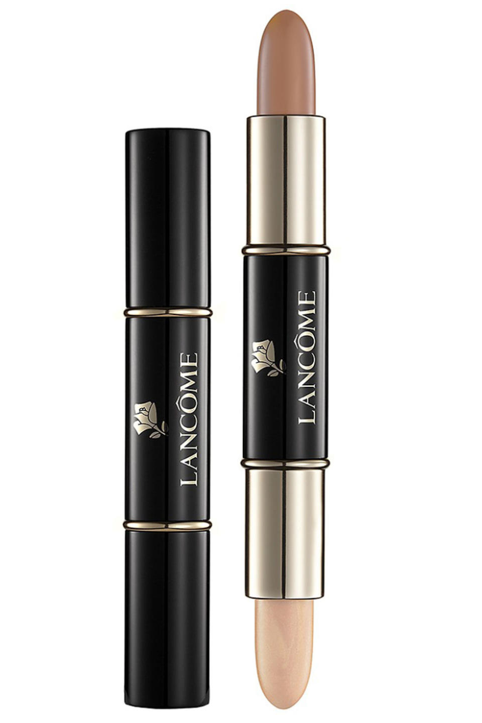 <p><strong>Lancôme</strong> Le Duo Contour & Highlighter Stick, $36, <a rel="nofollow noopener" href="http://www.sephora.com/le-duo-contour-highlighter-stick-P393227?skuId=1678457&om_mmc=ppc-GG&mkwid=s5RQdKlU1&pcrid=77427289612&pdv=c&site=us_search&country_switch=us&lang=en&gclid=CjwKEAjwoPG8BRCSi5uu6d6N5WcSJABHzD8FCQXFjVDrrYz8CoV7FqgqQFNXEKwdWE5rEJF7jtW9AxoCqS_w_wcB" target="_blank" data-ylk="slk:sephora.com;elm:context_link;itc:0;sec:content-canvas" class="link ">sephora.com</a>. </p>